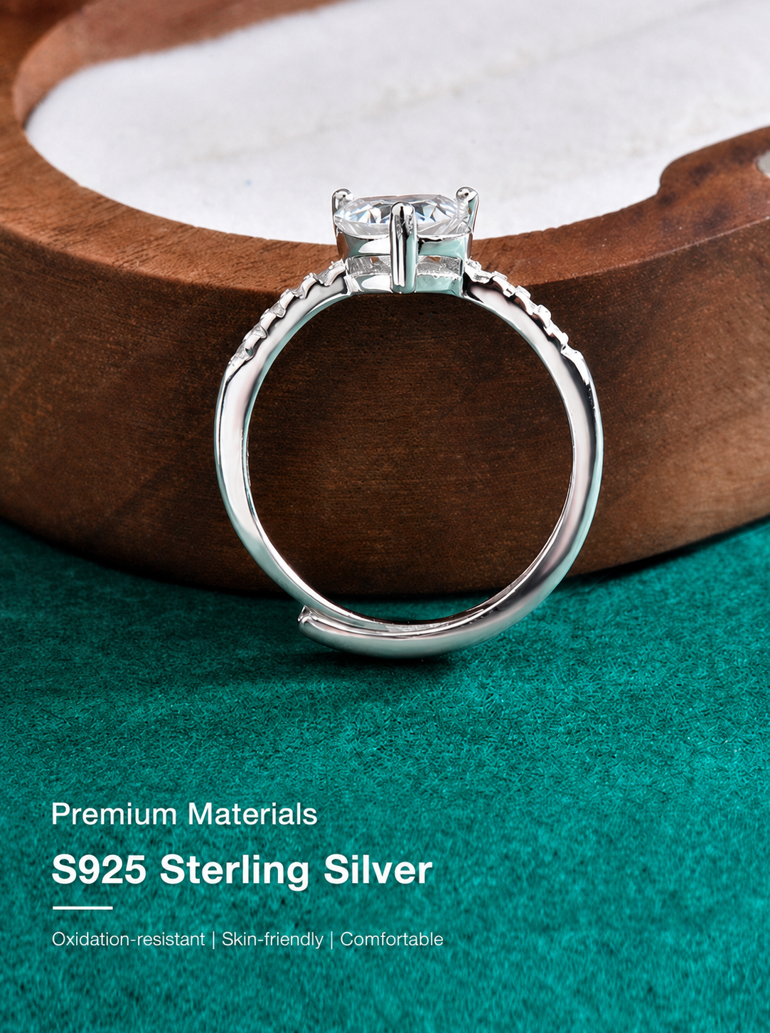 Zara Heart Cut Lab-Grown Diamond Ring - alternate product view 3 - Vowmira lab-grown diamond jewelry