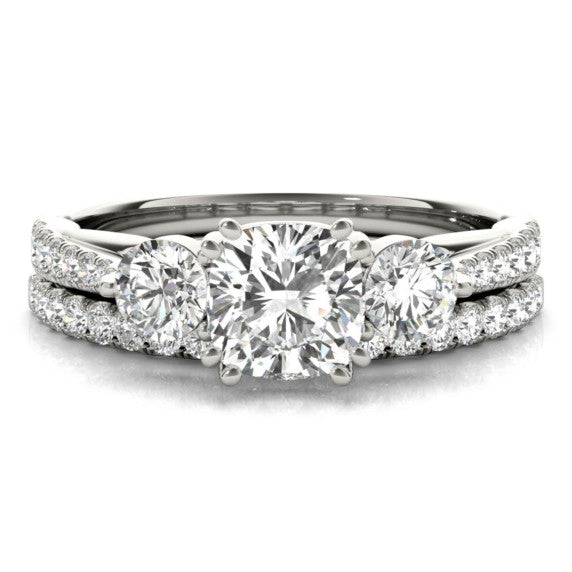 Vineyard Lab-Grown Diamond Bridal Set - Main View - Vowmira lab-grown diamond jewelry