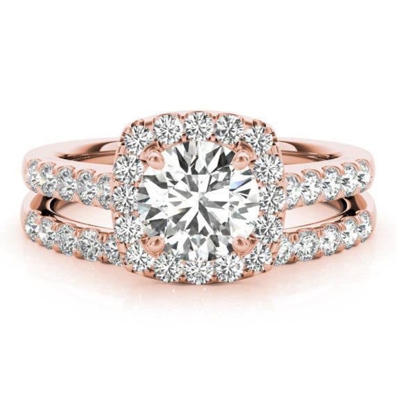Venus Grand Lab-Grown Diamond Bridal Set - Main View - Vowmira lab-grown diamond jewelry