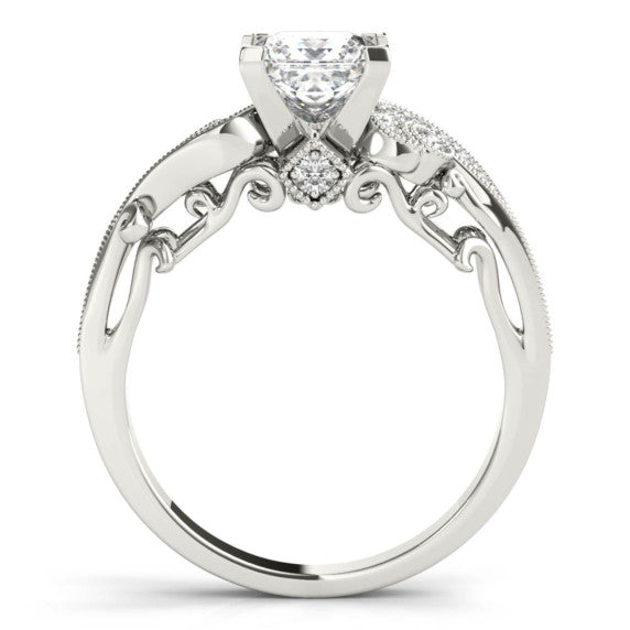 Allegra Princess Cut Lab-Grown Diamond Ring - Detail View - Vowmira lab-grown diamond jewelry