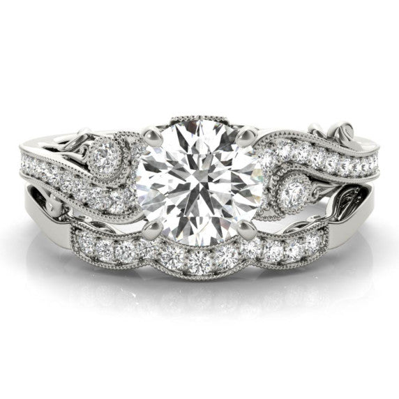 Allegra Lab-Grown Diamond Bridal Set - Main View - Vowmira lab-grown diamond jewelry