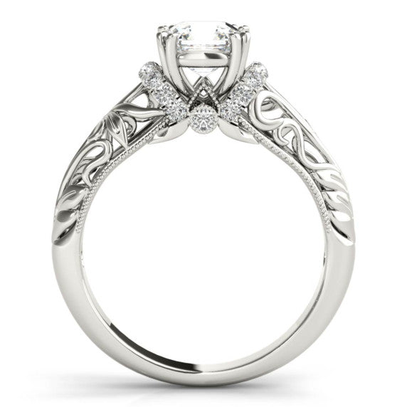 Milano Asscher Cut Lab-Grown Diamond Ring - Detail View - Vowmira lab-grown diamond jewelry