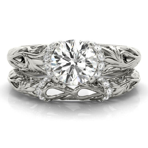 Milano Lab-Grown Diamond Bridal Set - Main View - Vowmira lab-grown diamond jewelry
