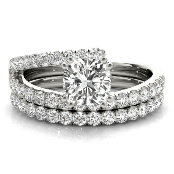 Soprano Lab-Grown Diamond Bridal Set - Main View - Vowmira lab-grown diamond jewelry