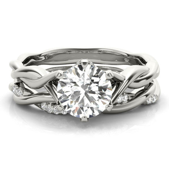 Embrace Lab-Grown Diamond Bridal Set - Main View - Vowmira lab-grown diamond jewelry