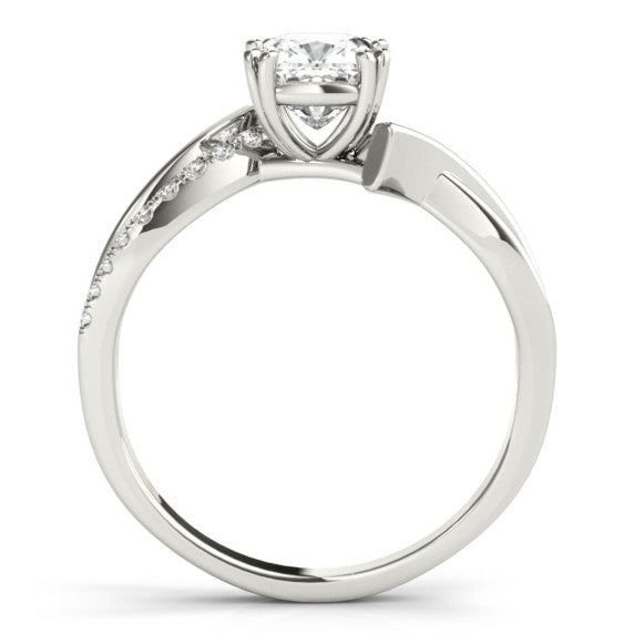 Cadenza Cushion Cut Lab-Grown Diamond Ring - Detail View - Vowmira lab-grown diamond jewelry