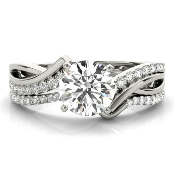 Cadenza Lab-Grown Diamond Bridal Set - Main View - Vowmira lab-grown diamond jewelry