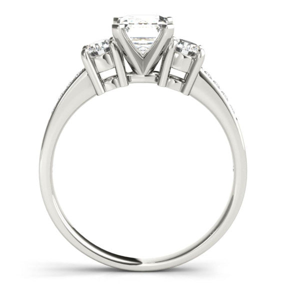 Denmark Emerald Cut Lab-Grown Diamond Ring - Detail View - Vowmira lab-grown diamond jewelry