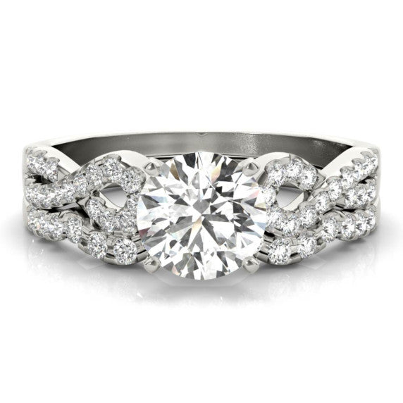 Infinity Lab-Grown Diamond Bridal Set - Main View - Vowmira lab-grown diamond jewelry
