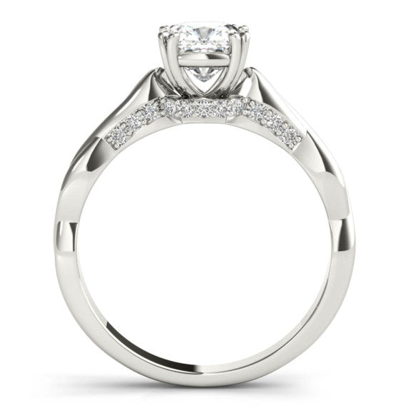 Private Garden Cushion Cut Lab-Grown Diamond Ring - Detail View - Vowmira lab-grown diamond jewelry