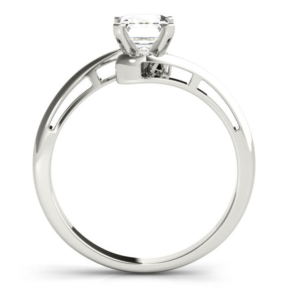 Opera Emerald Cut Lab-Grown Diamond Ring - Detail View - Vowmira lab-grown diamond jewelry
