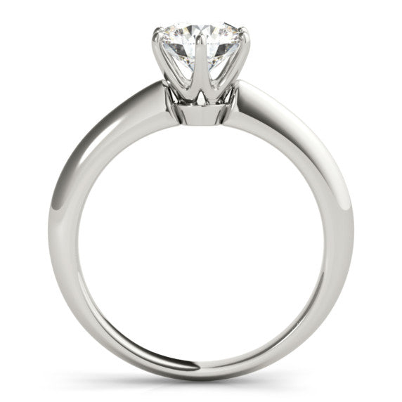 Classic Knife Edge Engagement Lab-Grown Diamond Ring - Detail View - Vowmira lab-grown diamond jewelry