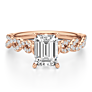 Positano Emerald Cut Lab-Grown Diamond Ring - Detail View - Vowmira lab-grown diamond jewelry