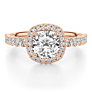 Amalfi Cushion Cut Lab-Grown Diamond Ring - Detail View - Vowmira lab-grown diamond jewelry