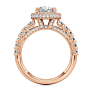 Amalfi Halo Lab-Grown Diamond Ring - Detail View - Vowmira lab-grown diamond jewelry