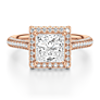 Avignon Princess Cut Lab-Grown Diamond Ring - Detail View - Vowmira lab-grown diamond jewelry