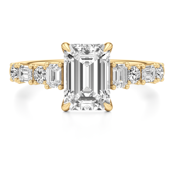 Arabella Asscher Cut Lab-Grown Diamond Ring - Main View - Vowmira lab-grown diamond jewelry