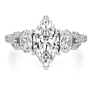 Medusa Marquise Cut Lab-Grown Diamond Ring - Detail View - Vowmira lab-grown diamond jewelry