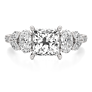 Medusa Princess Cut Lab-Grown Diamond Ring - Detail View - Vowmira lab-grown diamond jewelry