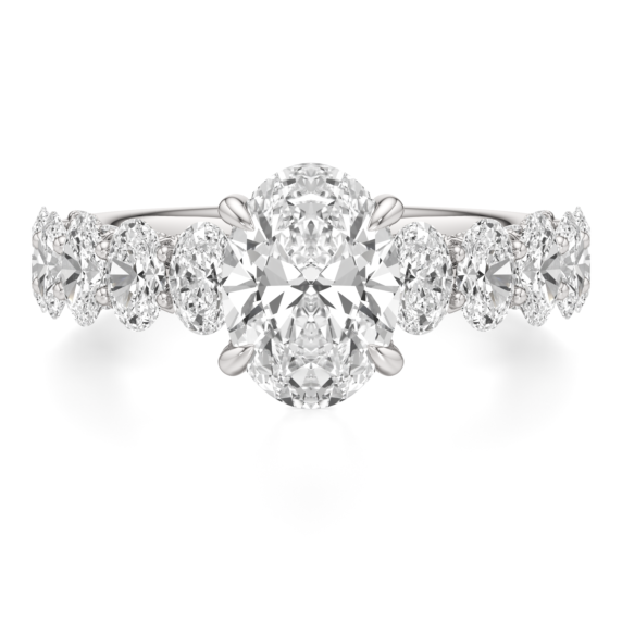 Gladiolus Oval Lab-Grown Diamond Ring - Main View - Vowmira lab-grown diamond jewelry