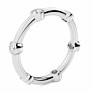Round Bezel Eternity Lab-Grown Diamond Ring - Detail View - Vowmira lab-grown diamond jewelry