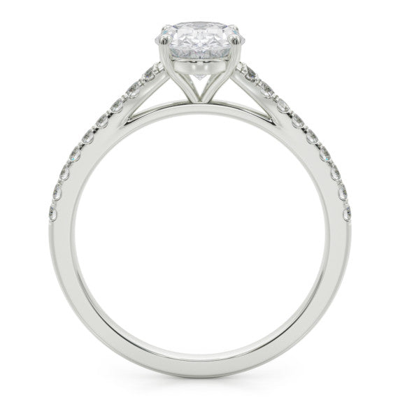 Rose Lab-Grown Diamond Ring - Detail View - Vowmira lab-grown diamond jewelry