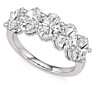 3 ct. tw. Oval Five-Stone Band in 14k White Gold Lab-Grown Diamond Jewelry - Detail View - Vowmira lab-grown diamond jewelry