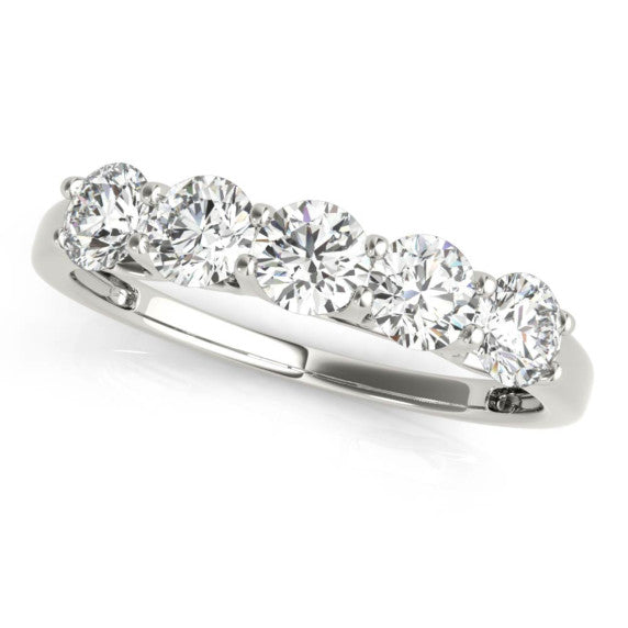 1 ct. tw. Classic 5 Stone Lab-Grown Diamond Band - Main View - Vowmira lab-grown diamond jewelry