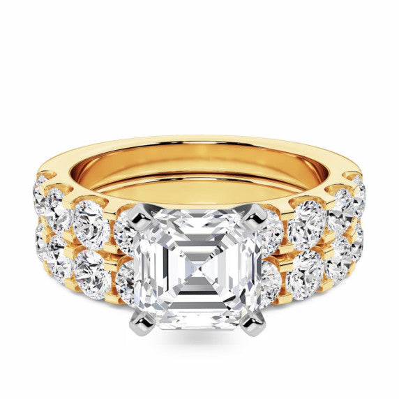 Angelina Lab-Grown Diamond Bridal Set - Main View - Vowmira lab-grown diamond jewelry