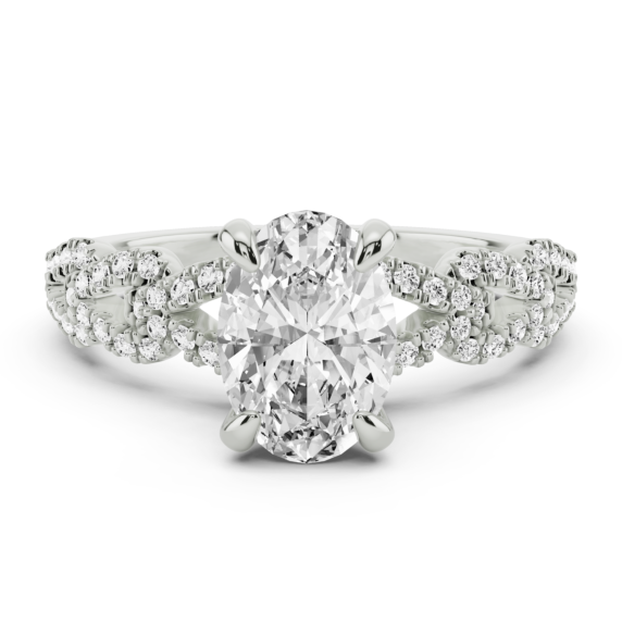 Bella Chevron Heart Cut Lab-Grown Diamond Ring - Main View - Vowmira lab-grown diamond jewelry