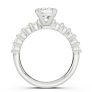 Fleur Cushion Cut Lab-Grown Diamond Ring - Detail View - Vowmira lab-grown diamond jewelry