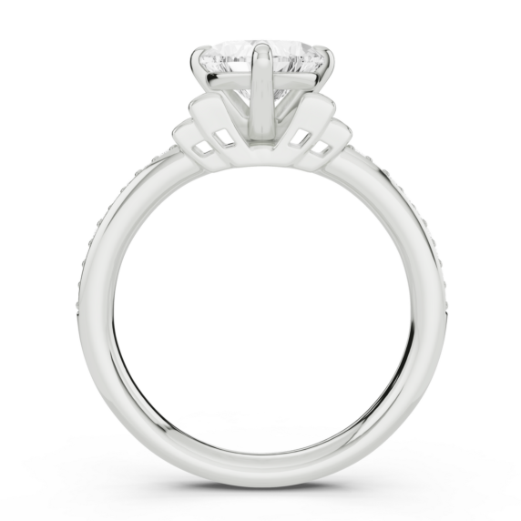 Giada Heart Cut Lab-Grown Diamond Ring - Detail View - Vowmira lab-grown diamond jewelry