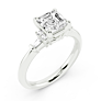 Alley Asscher Cut Lab-Grown Diamond Ring - Detail View - Vowmira lab-grown diamond jewelry