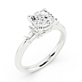 Alley Cushion Cut Lab-Grown Diamond Ring - Detail View - Vowmira lab-grown diamond jewelry
