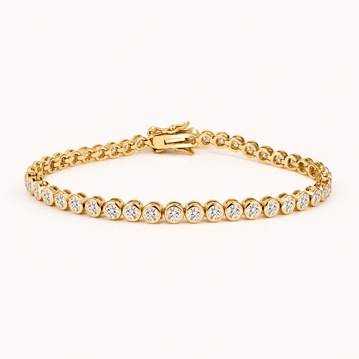 Vowmira Bezel-Set Zirconia Tennis Bracelet, alternate view 2