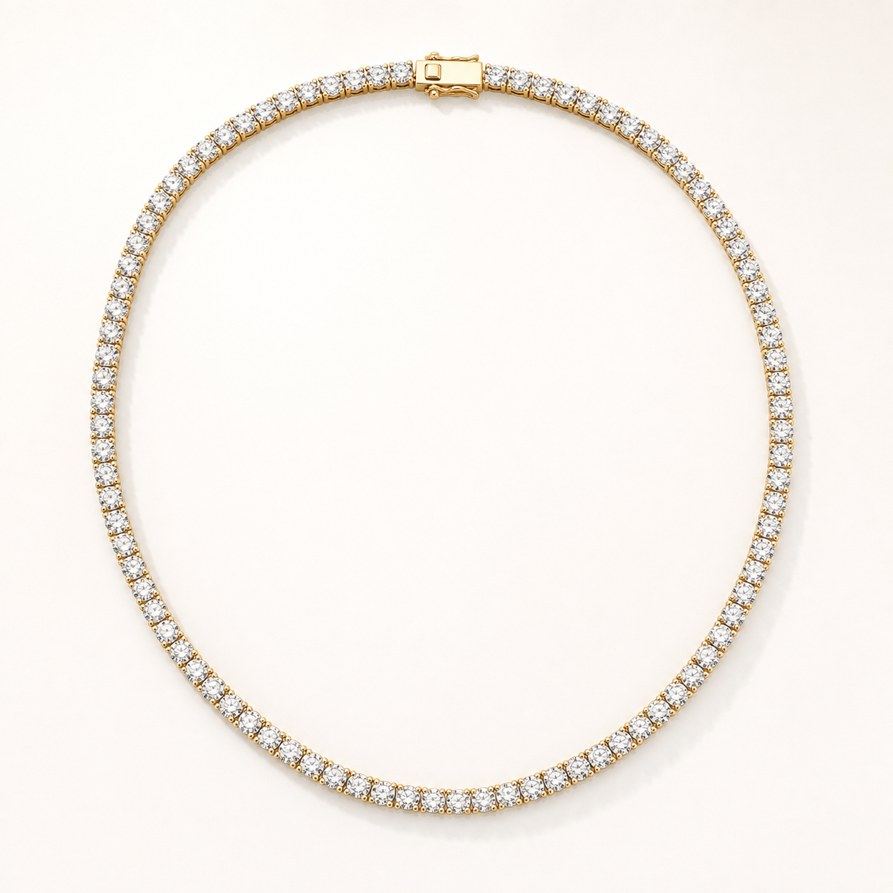 Vowmira 18K Gold-Plated Tennis Necklace, hero view