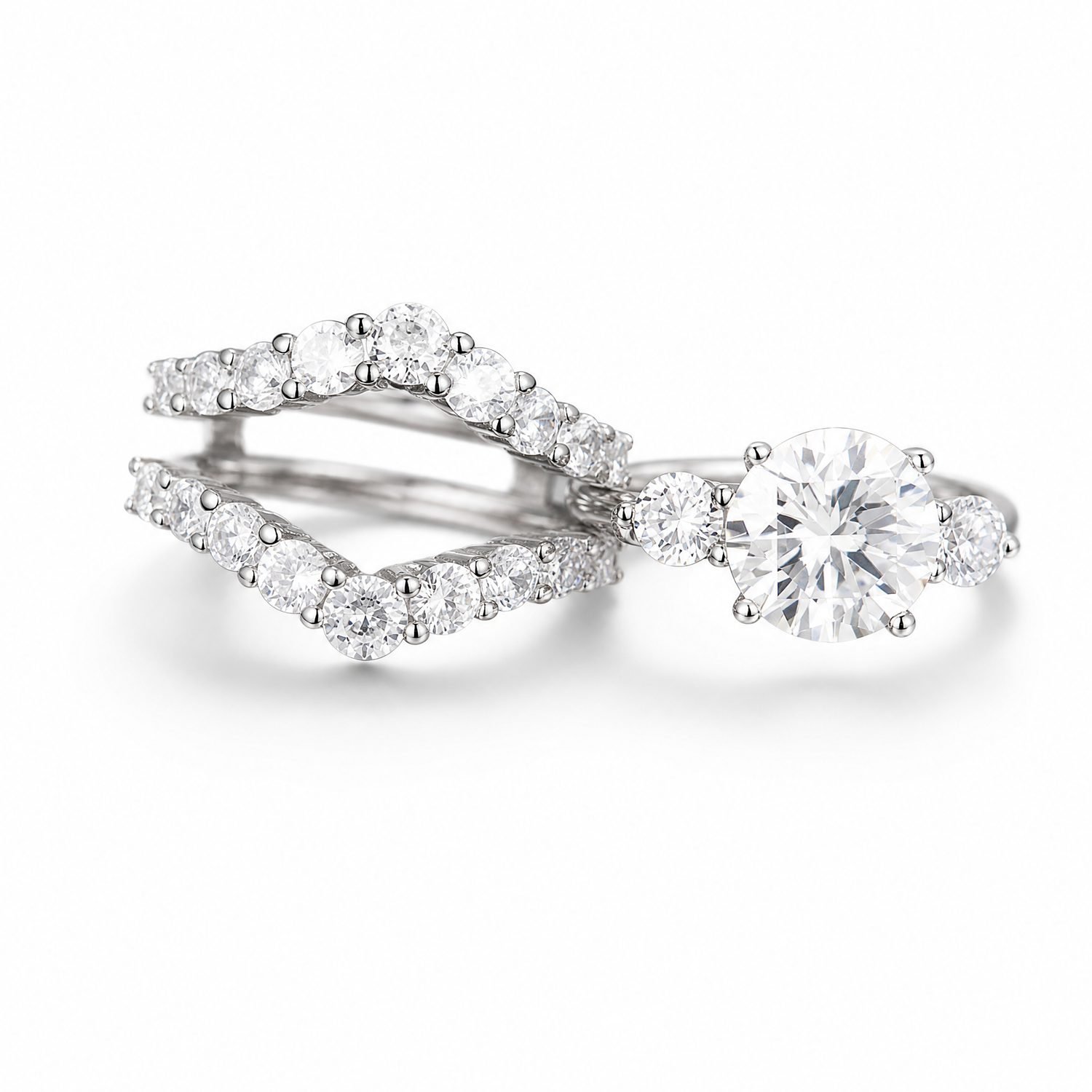 Vowmira lab-grown diamond wedding bands