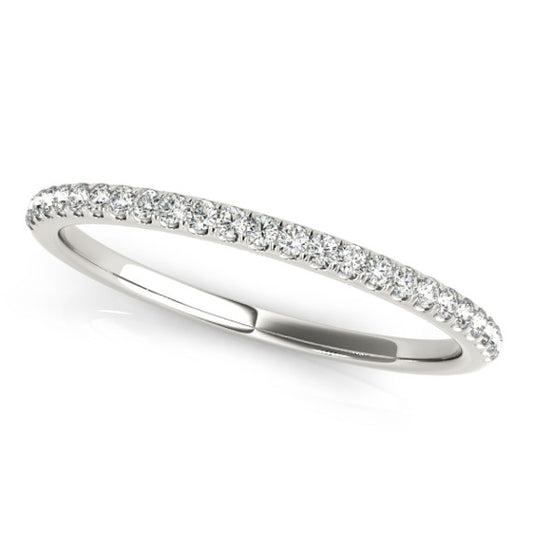 Delicate Halo Lab-Grown Diamond Band - Main View - Vowmira lab-grown diamond jewelry