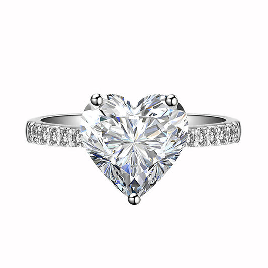 Vowmira Heart Cut Lab-Grown Diamond Ring S925 Silver - Vowmira lab-grown diamond jewelry
