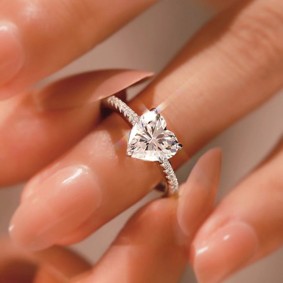Giada Heart Cut Lab-Grown Diamond Ring - alternate product view 3 - Vowmira lab-grown diamond jewelry