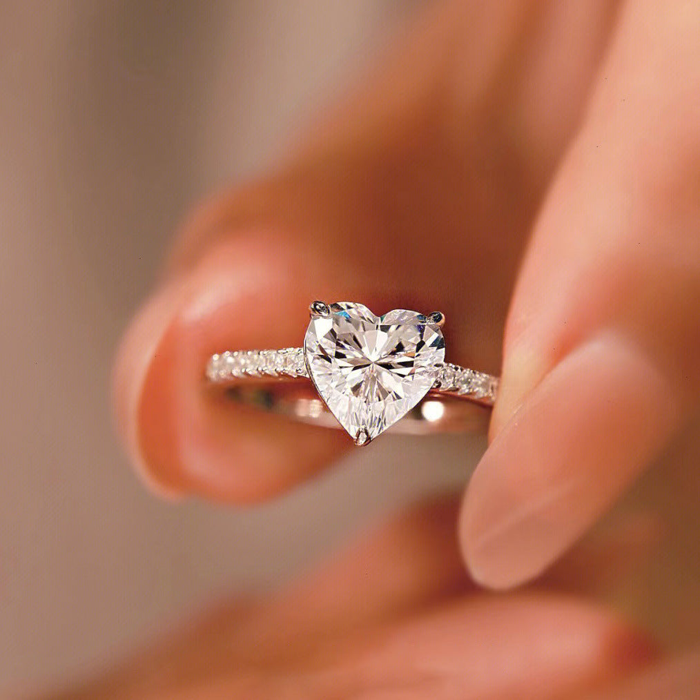 Giada Heart Cut Lab-Grown Diamond Ring - alternate product view 4 - Vowmira lab-grown diamond jewelry