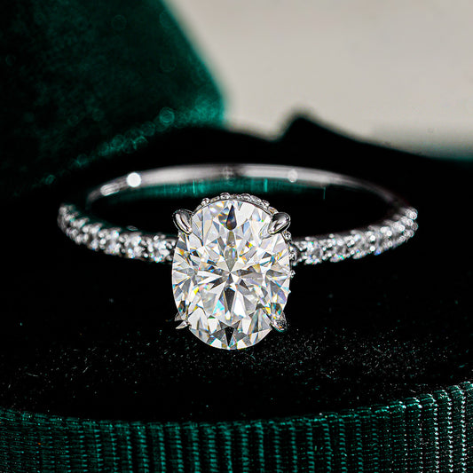 Vowmira Petite Floating Gem Heart Cut Lab-Grown Diamond Ring S925 Silver - Vowmira lab-grown diamond jewelry