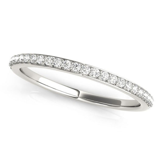 Chevron Lab-Grown Diamond Band - Main View - Vowmira lab-grown diamond jewelry