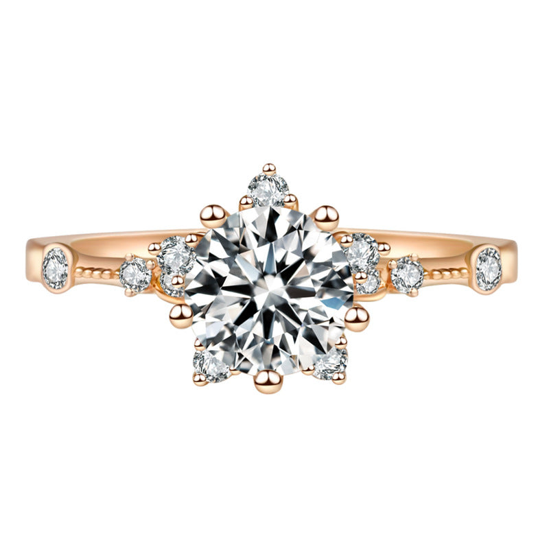 Promise Queen's Lab-Grown Diamond Ring - Exquisite Elegance - Main View - Vowmira lab-grown diamond jewelry