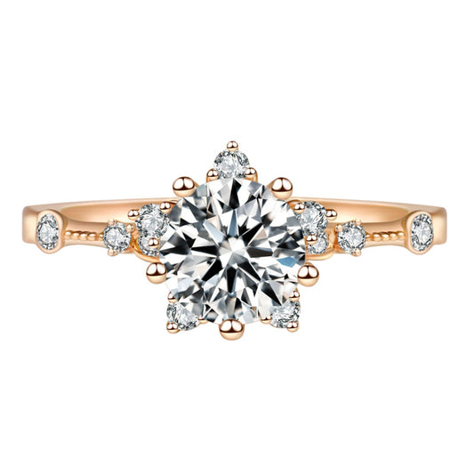Promise Queen's Lab-Grown Diamond Ring - Exquisite Elegance - Main View - Vowmira lab-grown diamond jewelry