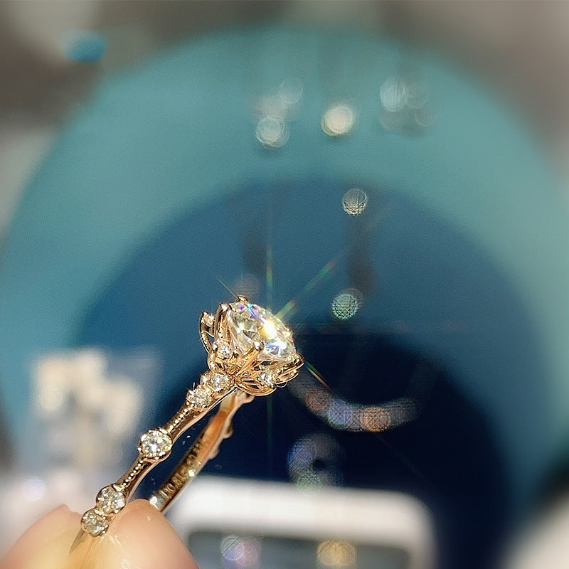 Promise Queen's Lab-Grown Diamond Ring - Exquisite Elegance - Detail View - Vowmira lab-grown diamond jewelry
