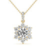 1 ct. tw. Starburst Lab-Grown Diamond Pendant - Side View