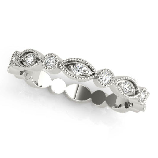 Montague Marquise Eternity Lab-Grown Diamond Band - Main View - Vowmira lab-grown diamond jewelry