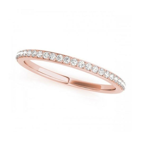 Chevron Lab-Grown Diamond Band - Main View - Vowmira lab-grown diamond jewelry