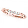Filigree 3 Stone Lab-Grown Diamond Band - View 2